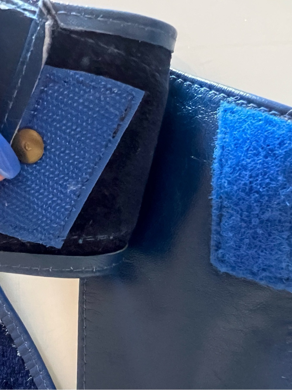 Boutique Blue Leather Statement Waist Belt Avant Garde Retro Wide Belt - Picture 8 of 12